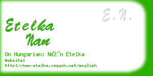 etelka nan business card